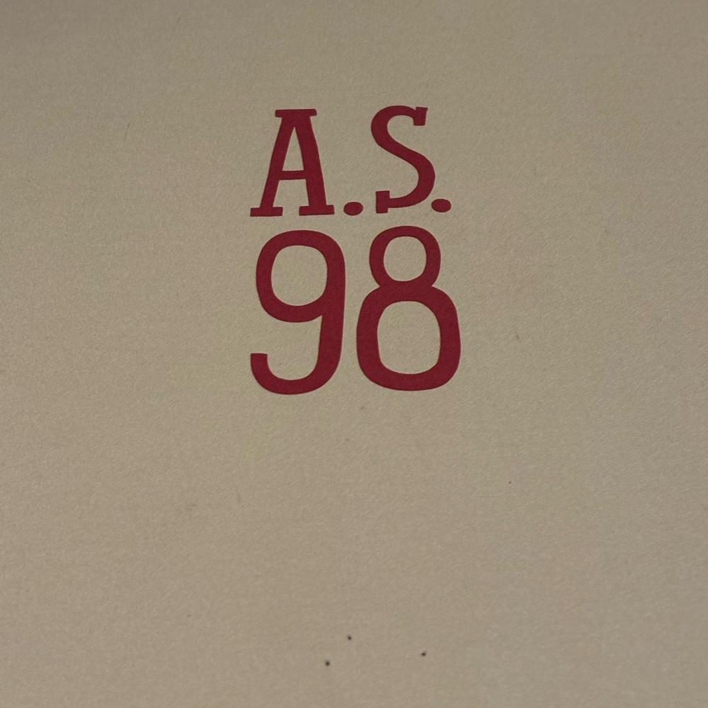 A.S. 98 Beige and Red Graphic